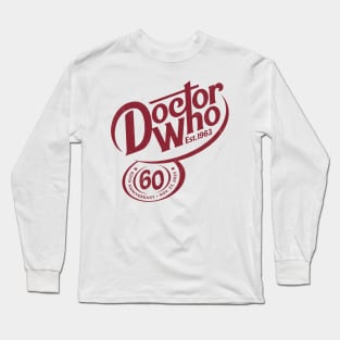 Dr. Pepper cosplaying as Doctor Who - Maroon Long Sleeve T-Shirt